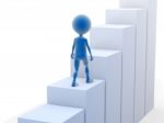 3d Figure Towards Success Stock Photo