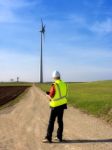 Construction Of Wind Turbine Stock Photo