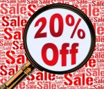 Twenty Percent Off Means Discount Closeout And Offers Stock Photo