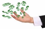 Hand And Dollar Sign Stock Photo