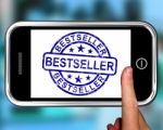 Bestseller On Smartphone Shows First Rated Book Stock Photo