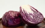 Violet Cabbage  On White Background Stock Photo