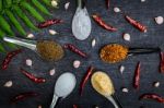 Ingredients And Condiment Stock Photo