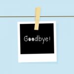 Good Bye Card Stock Photo