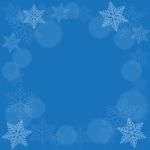 Abstract Snowflake On Blue Background Stock Photo