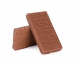 Chocolate Wafer Isolated On The White Background Stock Photo