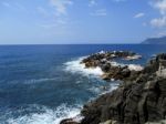 Sea View And Cliffs In Riomaggiore A Stock Photo