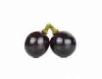 Black Grape Isolated On The White Background Stock Photo