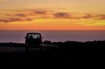 Scenic Road At The Sunset Stock Photo