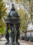 Statue Of Four Women In Bordeaux Stock Photo