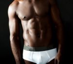 Shirtless Underwear Male Model Stock Photo