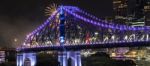 Story Bridge On New Years Eve 2016 In Brisbane Stock Photo