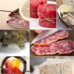 High Protein Food Collection Collage Stock Photo