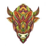 American Buffalo Bison Mandala Stock Photo