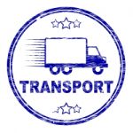 Transport Stamp Indicates Parcel Courier And Delivery Stock Photo