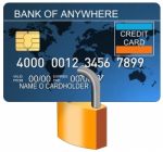 Credit Card Padlock Stock Photo