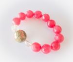 Handmade Stone Bead Created Bracelet Stock Photo