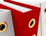 Red File Amongst White Stock Photo