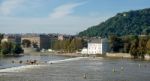 View From Charles Bridge Towards Museum Kampa In Prague Stock Photo