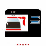 Coffeemaker, Coffee Machine Icon .  Flat Style Stock Photo