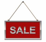 Sale Sign Shows Signboard Discounts And Display Stock Photo