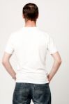 Back View Of Middle Aged Man Stock Photo