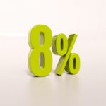 Percentage Sign, 8 Percent Stock Photo