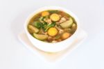 Thai Cuisine Hot Spicy Chicken  Soup Stock Photo