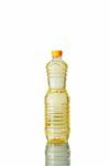 Vegetable Oil On White Background Stock Photo