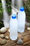 Cold Drinking Water In Nature Stock Photo