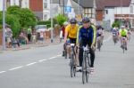 Cyclists Participating In The Velethon Cycling Event In Cardiff Stock Photo