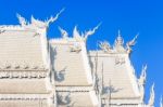 Swan Statues On Roof Stock Photo