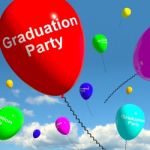 Graduation Party Balloons Stock Photo