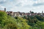 View Over The City Of Rothenburg Stock Photo