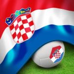 Soccer Ball And Flag Euro Croatia Stock Photo