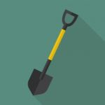 Shovel Flat Icon Stock Photo