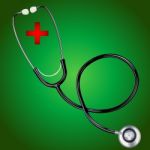 Stethoscope With Red Cross Stock Photo