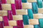 Colorful Tradition Weaving Texture Stock Photo