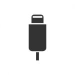 Usb Plug Icon  Illustration On White Background Stock Photo