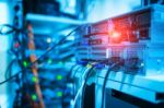 Storage Servers In Data Room Domestic Room Stock Photo