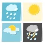 Paper Weather Icon Illustration Stock Photo