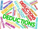 Deductions Words Indicates Clearance Promo And Reduce Stock Photo