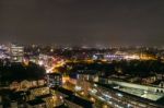 Scenic Of Hamburg Night Cityscape Stock Photo