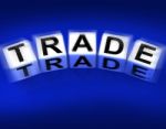 Trade Blocks Displays Trading Forex Commerce And Industry Stock Photo