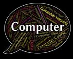 Computer Word Representing Processor Web And Text Stock Photo