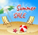 Summer Sale Retail Offer Seaside Discount Promotion Stock Photo