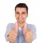 Man Showing Thumbs Up Stock Photo