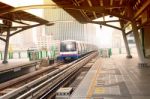 Bts Sky Trains In Bangkok City Important Urban Transportation In Stock Photo