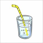 Glass Of Juice Cartoon -  Illustation Stock Photo