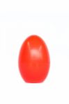 Red Plastic Egg On White Background Stock Photo